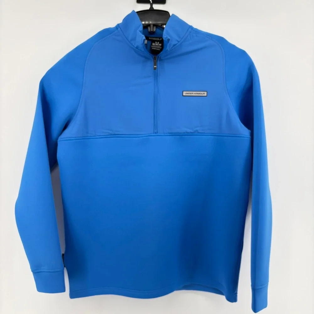 Under Armour Drive Pro Hybrid HZ Golf Pullover Blue Mens Medium 6005666 NEW